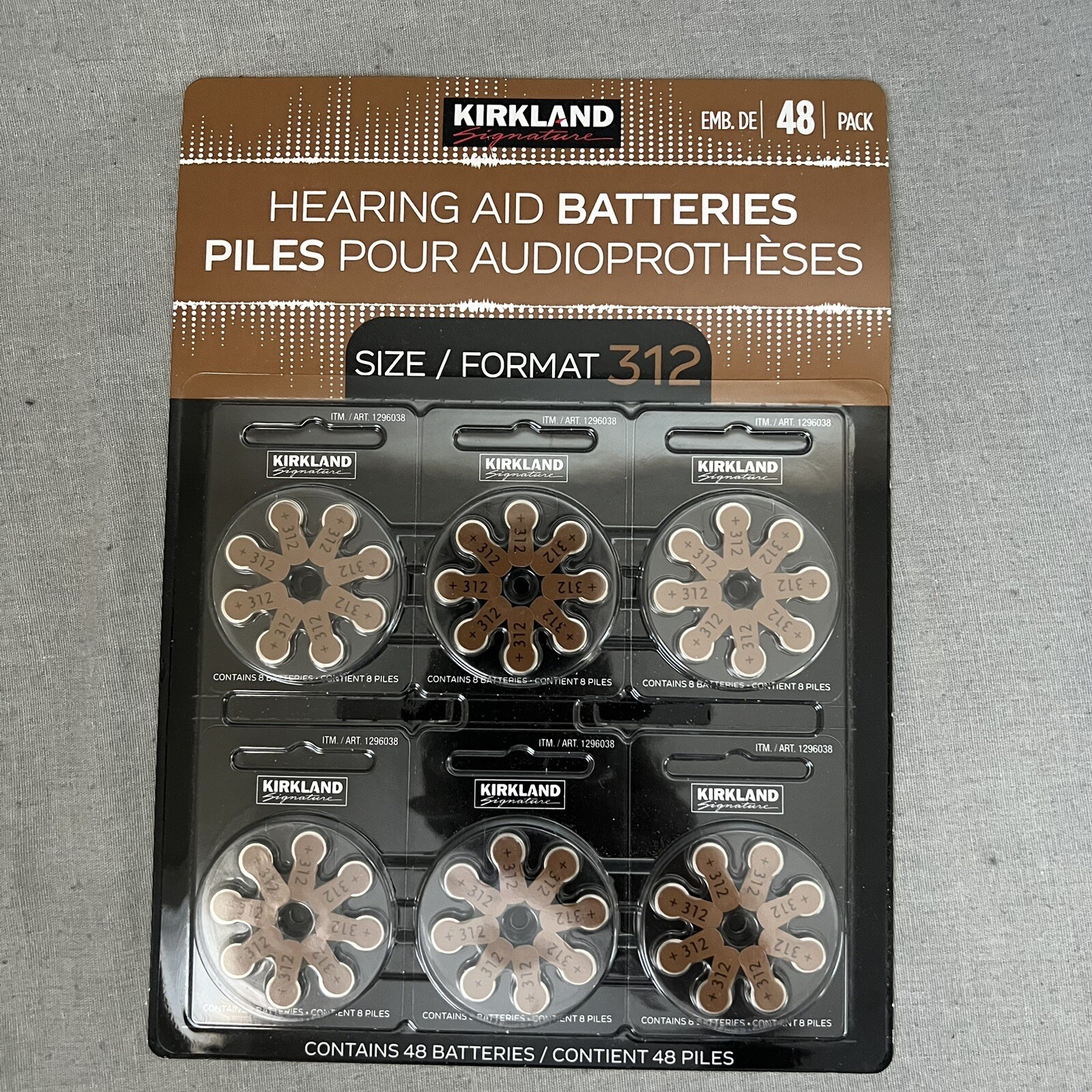 Kirkland Hearing Aid Batteries 312 48 Count Pack New In Box eBay