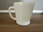 Fire King Anchor Hocking White Milk Glass D Handle Coffee Cup Mug Vintage