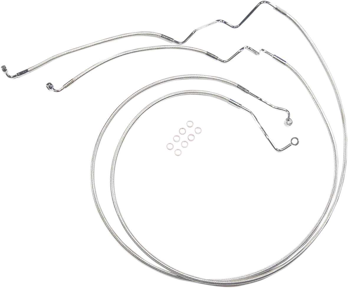 Magnum Designer ABS-Specific Front Brake Line Kit Harley FL FX 11