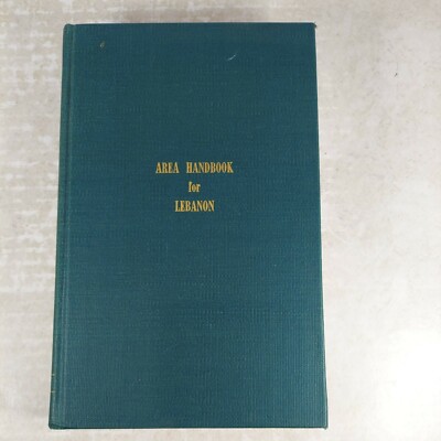 Area Handbook For Lebanon 2nd Edition HC 1974 Foreign Area Studies Ex-Library 