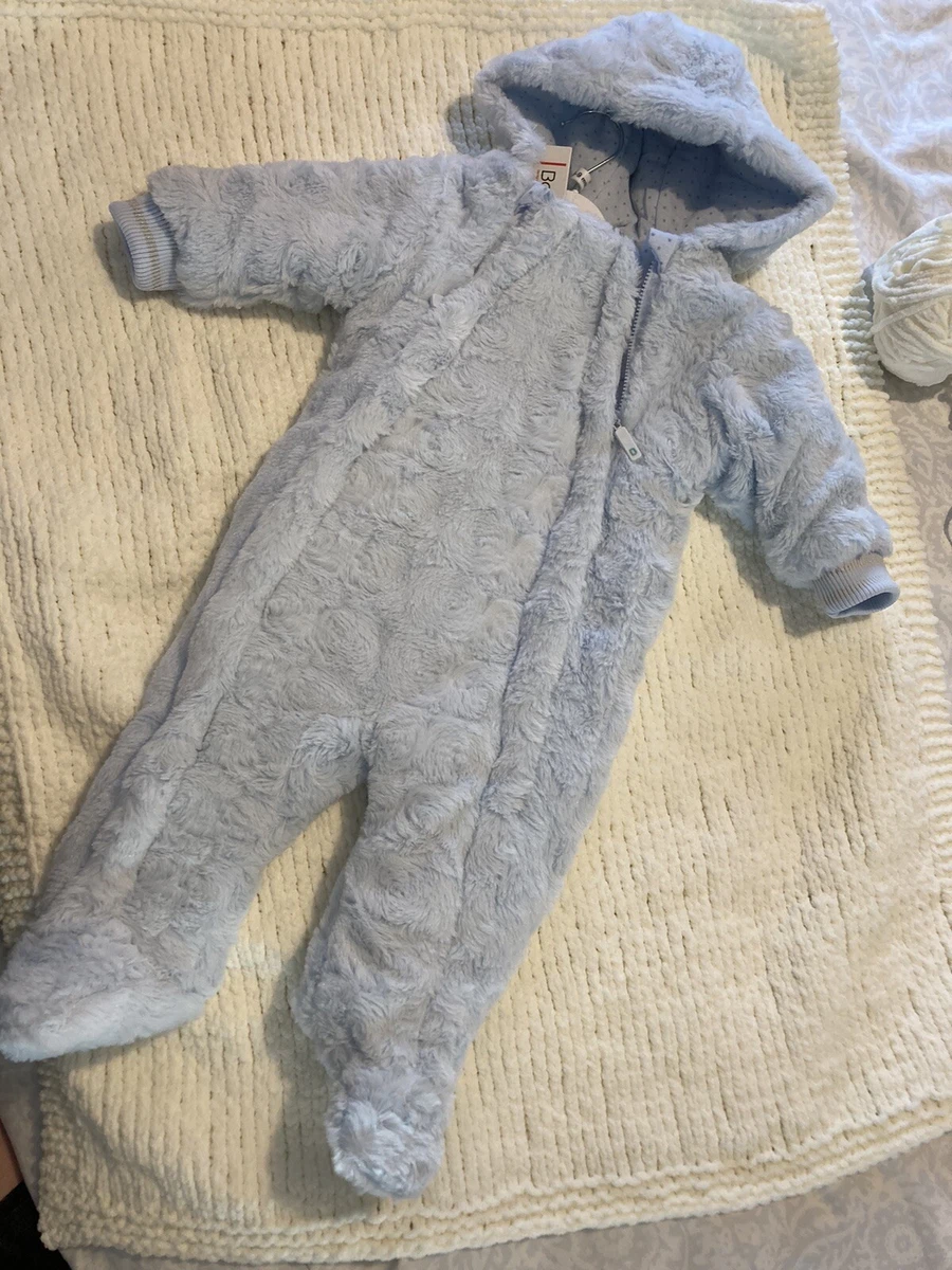 Babaluno 6 9m 68 74cm Baby Boy Furry Snow Suit With Easy On Double