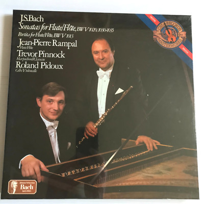 J S Bach Sonatas for Flute Jean-Pierre Rampal, Pinnock, Pidoux SEALED Box Set