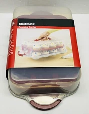 Chefmate 24 Cupcake Pan Holder And Lid, Carrier for 24 Cupcakes 2 Tier