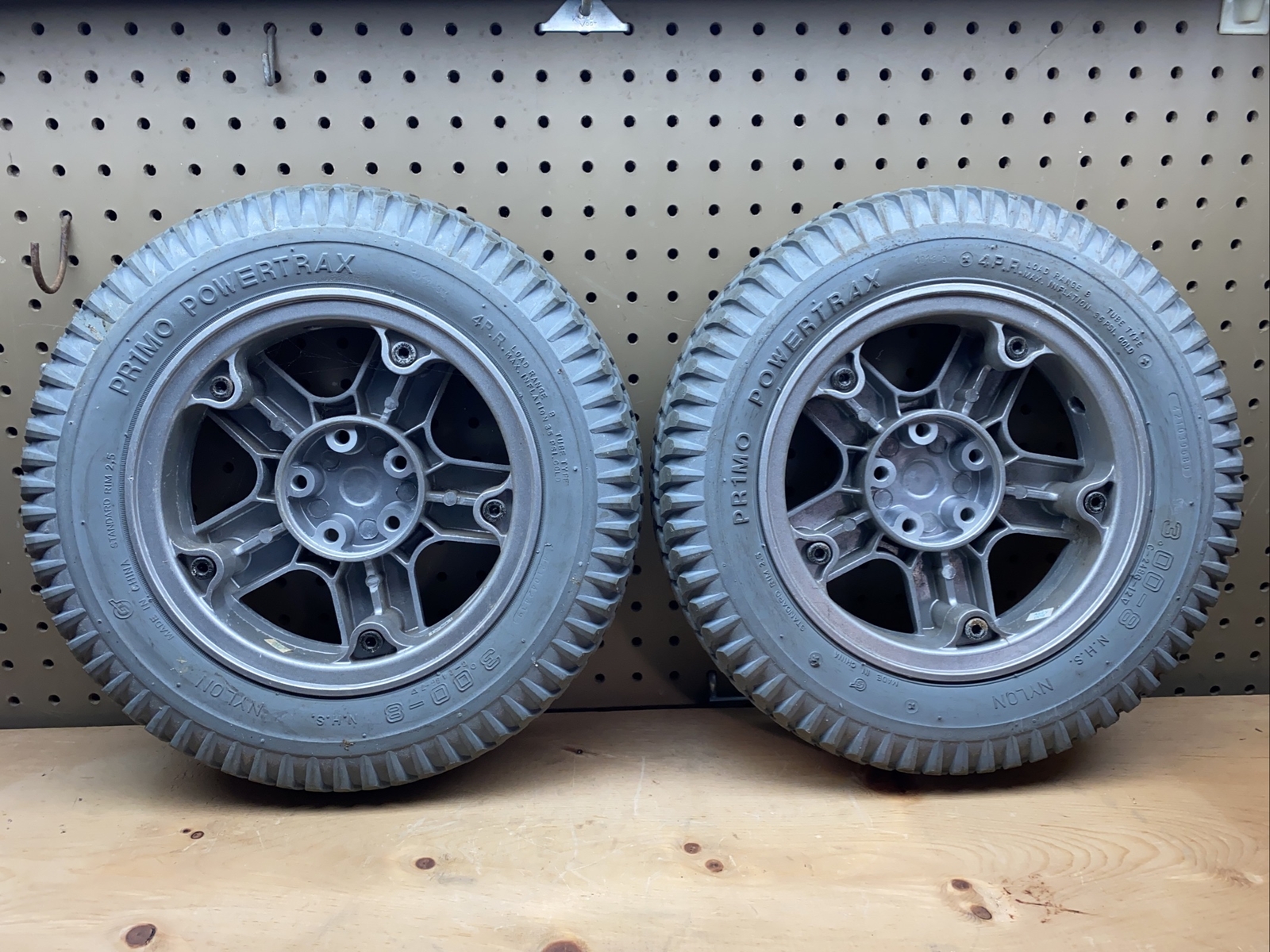 PAIR Invacare Wheels Tires Rims 3.008 14"x3" TDX SP STORM ARROW RANGER