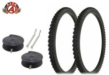 ALTA BICYCLE PERFORMANCE DURABLE TIRES 26 x 1.75 BLACK ROUGH KNOBBY 6pc SET.