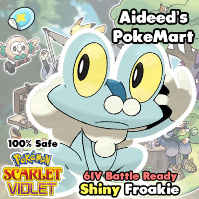 Shiny Froakie EGG 6IV   Battle Ready  Pokemon Scarlet & Violet  Fast Trade 