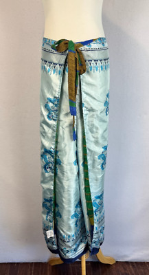 EarthBound Hippie Boho Baggy Wrap Pants Women Paisley Print Reversible OSFM