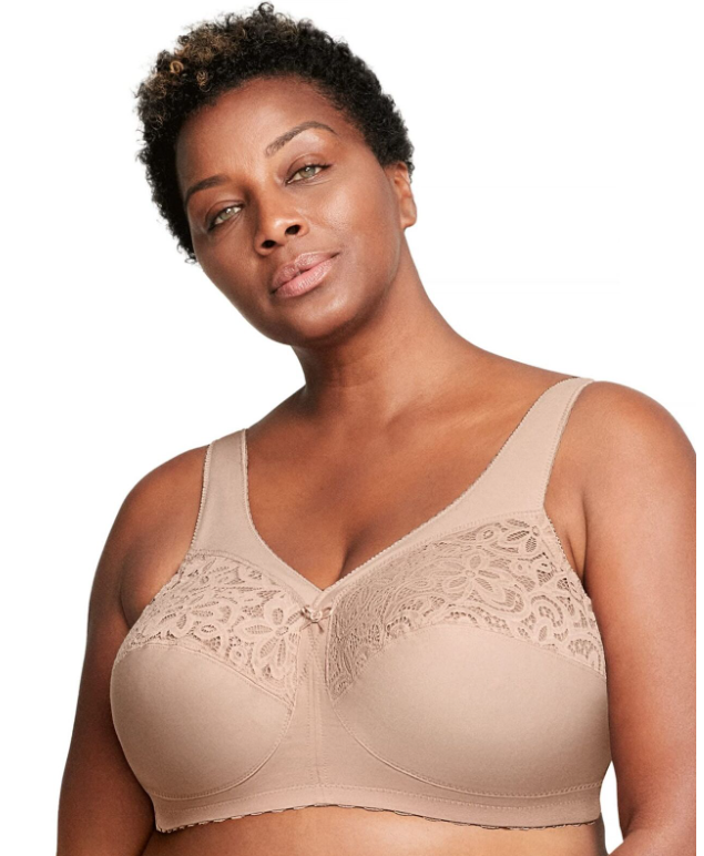 グラミープラス Glamorise Full Figure MagicLift Cotton Support Bra Wirefree Plus