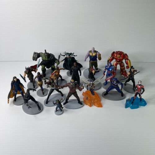 x19 Disney Marvel Avengers PVC Figures Bundle (2”-4.5") Hulkbuster Ironman Capta - Picture 1 of 21