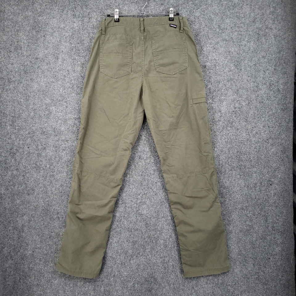 Pantalones Patagonia para mujer 10 verdes tiro alto algodón orgánico elástico senderismo aire libre Foto 2 de 4
