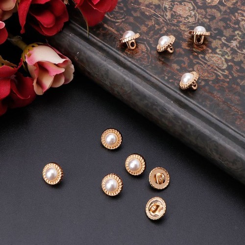 10Pcs DIY Faux Pearl Plastic Shank Buttons Sewing Wedding Embellishment 1 - Picture 5 of 7
