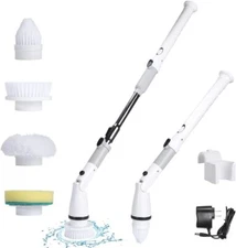 Electric Scrubtastic Rechargeable Cordless Spin Scrubber 3 Heads Cleaning Mop