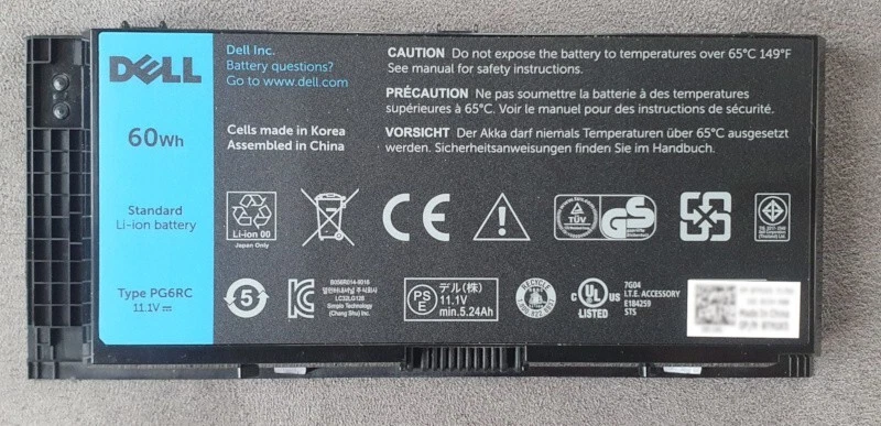 Dell Notebook Akku 60Wh - Typ PG6RC
