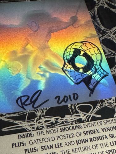 Spider-Man 30th Hologram Cover Set PGX Signature 9.8 ~ Sketched Randy Emberlien - Picture 12 of 17
