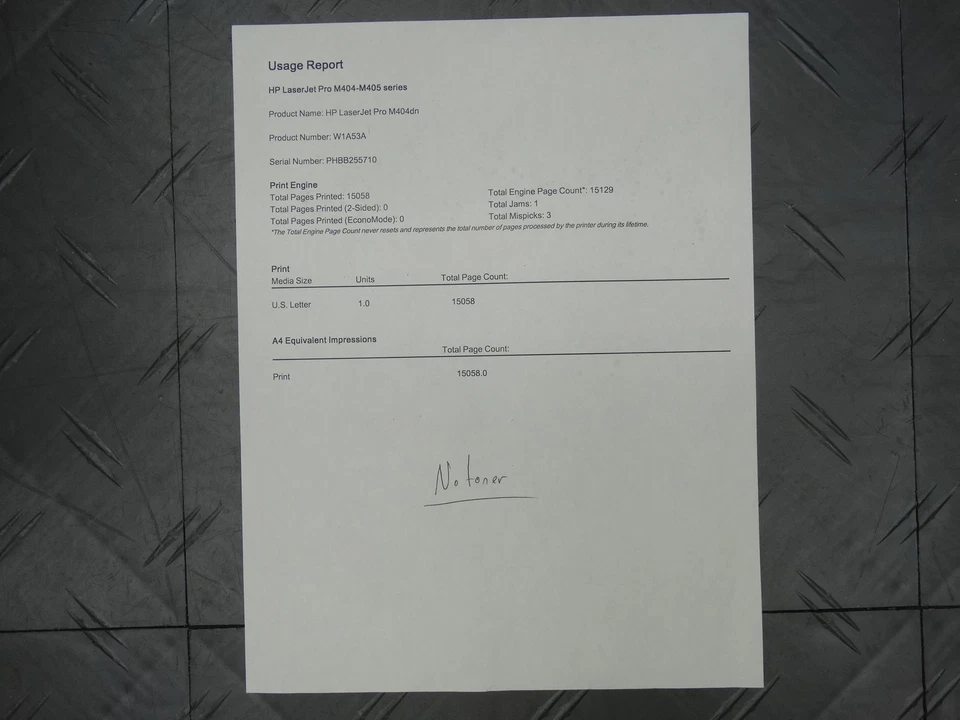 HP LaserJet Pro M404n Printer 15k Pages NO Toner (HP3) - Image 2 of 4