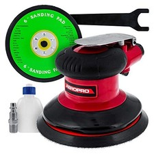 Air Palm Sander 6 Inch Dual-action Random Orbit Sander Fine Grit