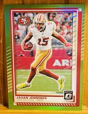 2025 Panini Donruss Optic Jauan Jennings #194 Lime Holo Prizm /50 San Francisco