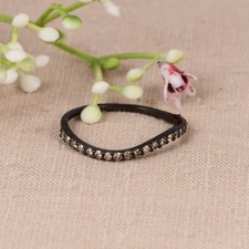 Pave Diamond Black Rhodium 925 Sterling Silver Band Engagement Ring Jewelry