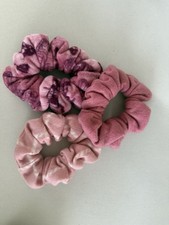 Multicolor Fabric Scrunchie Set w/ Scarf Mixed Prints Round Elastic Hair Ties