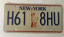 Vtg New York License Plate - Statue of Liberty, Lady Liberty - H61H8U, Good Cond