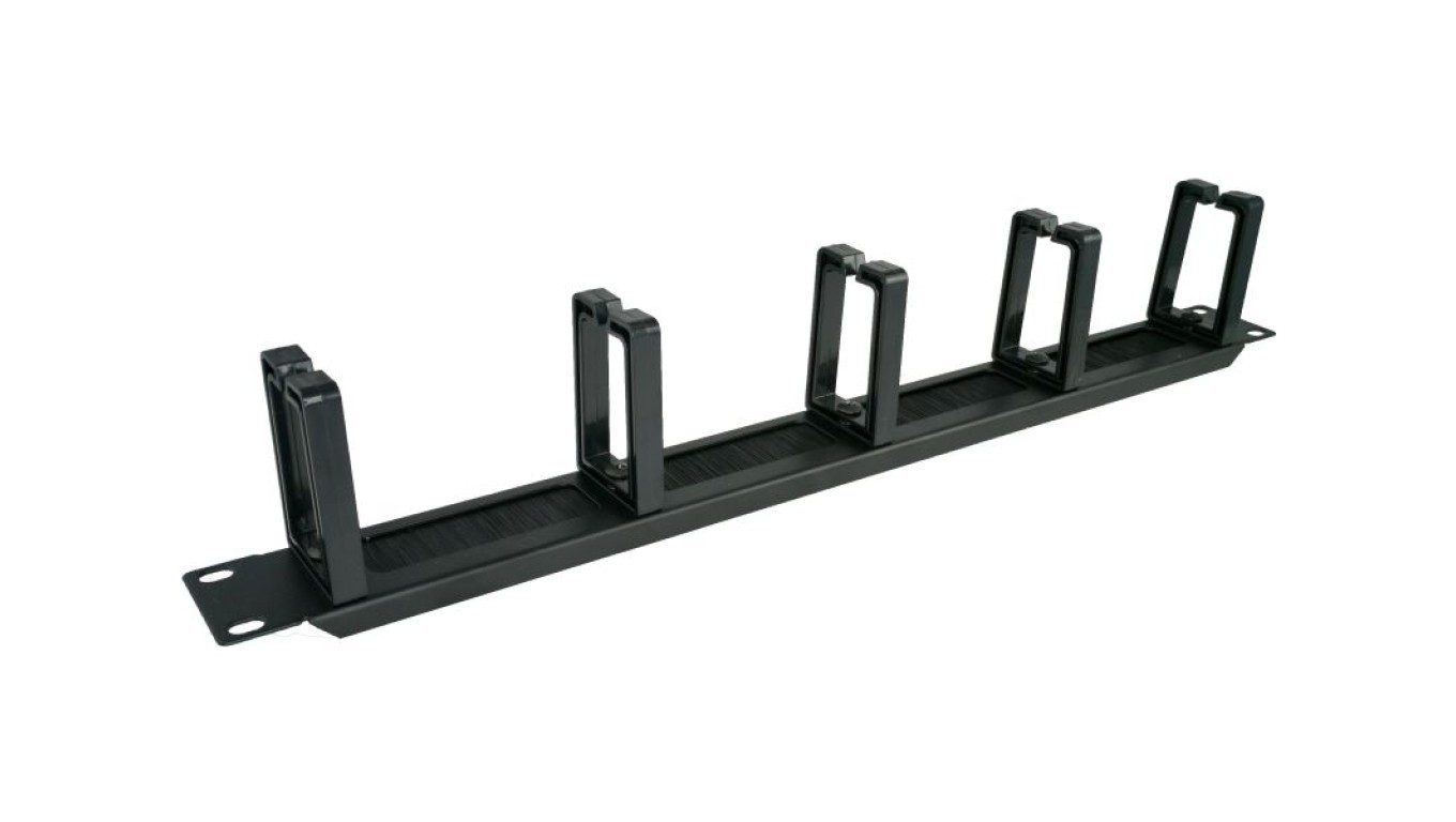 1U 19 Cable Organizer with Brush Outlet, 5 PK048