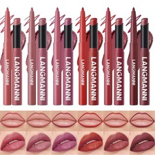 12Pcs Matte Lipstick  Lip Liner Set - Creamy, Long-Lasting, Waterproof Lip Make