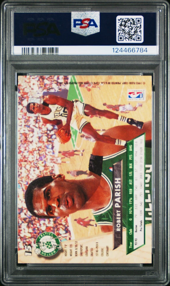 1993 ULTRA #15 ROBERT PARISH PSA 7 - Image 2 of 2