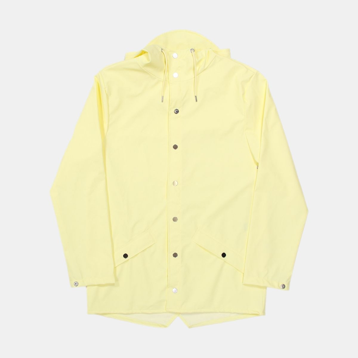 Rains Mid-Length Mens XS Yellow Polyester Waterproof Jacket