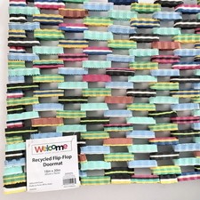 Recycled Flip Flop Doormat Eco Friendly Welcome Mat 18x30 NWT Summer Beach