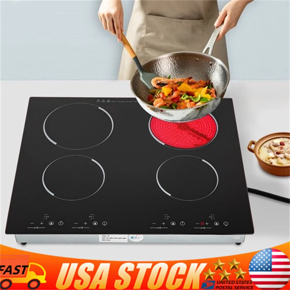 110V Induction Cooktop 4 Burners Electric Hob Cook Top Stove Ceramic Cooktop
Opens in a new window o