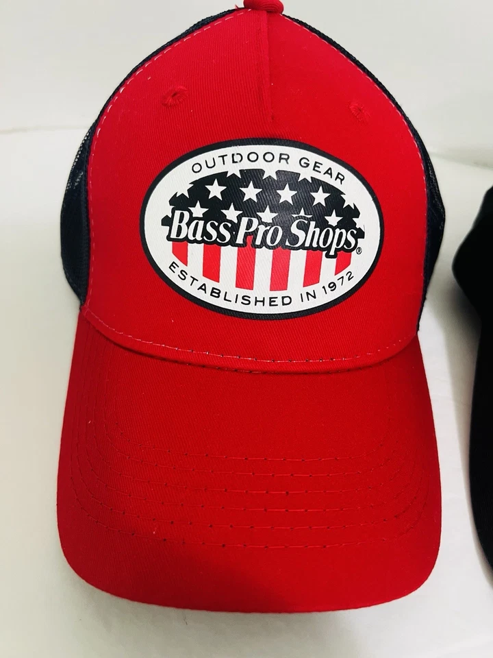 Лот из 3 бас Pro магазины водитель грузовика шляпы-Snap назад ~ ADJ ~ красный ~ зеленый ~ черный Martin Truex #8 - Изображение 2 из 4