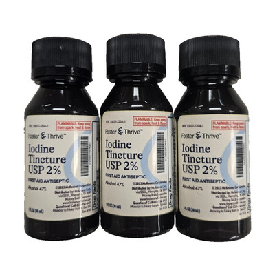 F&T Iodine Tincture First Aid ( 2% Iodine ) 1oz ( 3 pack ) --