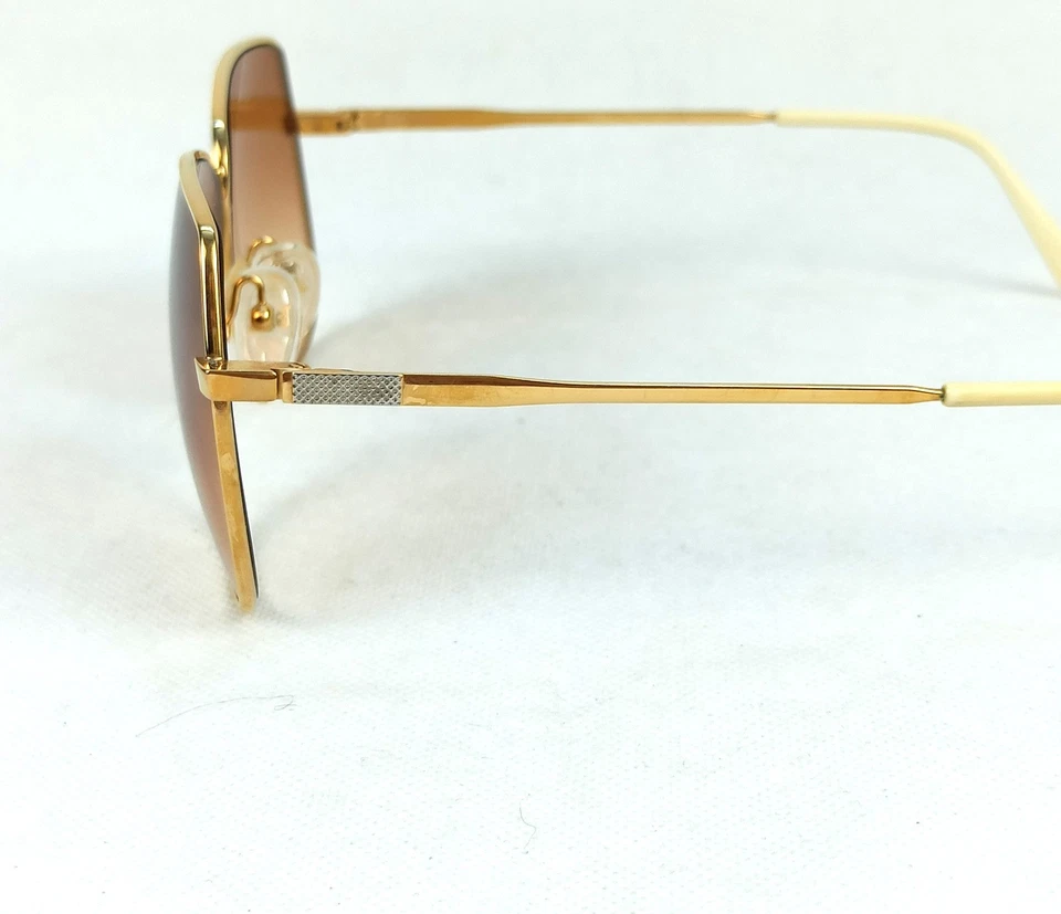 GAFAS DE SOL VINTAGE ICÓNICAS DE METAL CON LOGOTIPO DE GÁNGSTER PARÍS AÑOS 80 ART DECO DE FRANCIA Foto 4 de 4