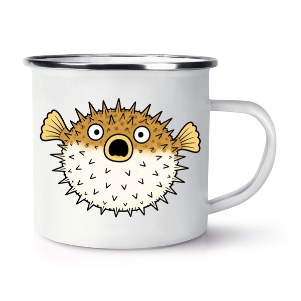Gift Base Blowfish Cartoon Emaille Becher Tasse Rude Humor Valentinstag-image
