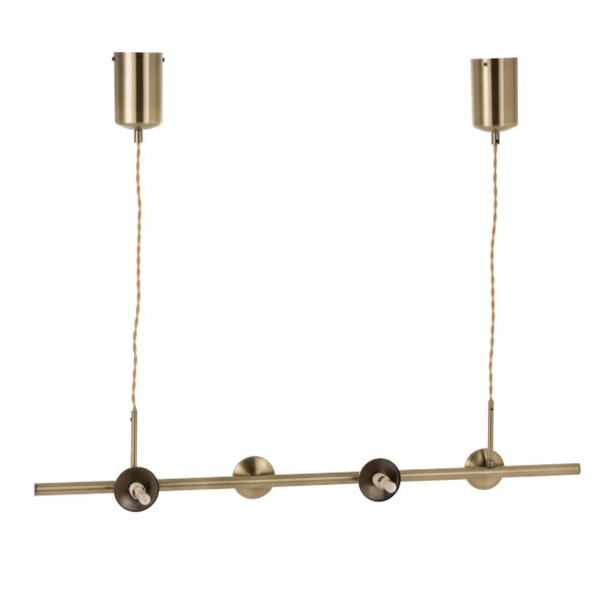 Suspension Yuks 156cm Or à 4 Têtes pour Ambiance Loft Chic et Chaleureuse