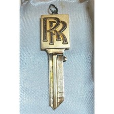 Rare Vintage Vermeil Avedon Rolls-Royce Uncut Car Key Pendant / Fob