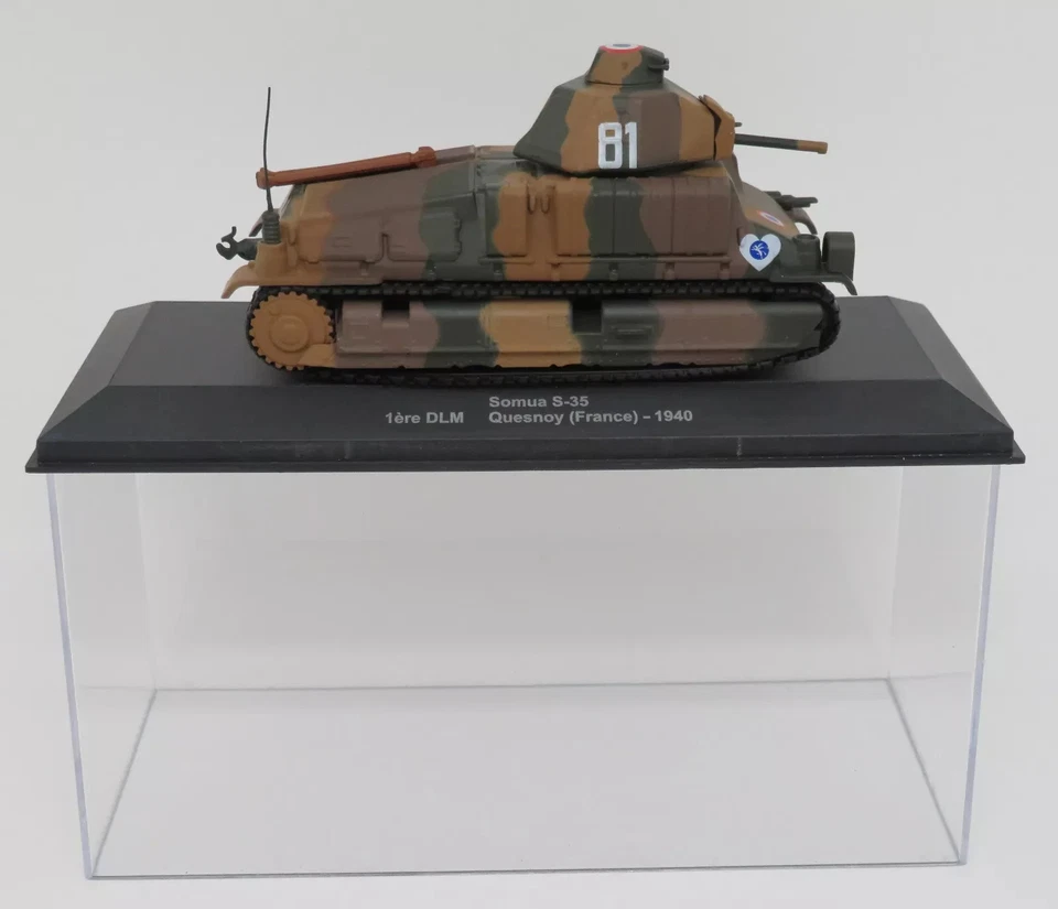Tanque Somua S-35 Quesnoy WW11 1940 Modelo Diecast 1:43 Eaglemoss Ex-Display Foto 3 de 4
