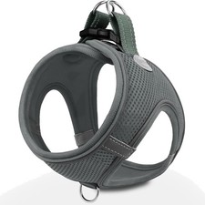Hundegeschirr Reflektierend weiches Air-Mesh Brustgeschirr grau XL