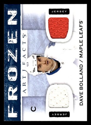 2014 UD ARTIFACTS DAVE BOLLAND FA-DB FROZEN GAME USED JERSEY MAPLE LEAFS