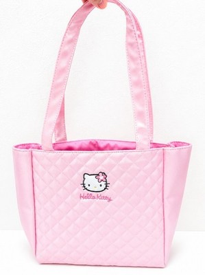 Hello Kitty Pink Quilted Tote Bag Japan Limited Kuji Prize Sanrio Medium