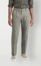Dockers Men Iron Free Stain Defender Khaki Pleated Pants Cloud Size 38X32