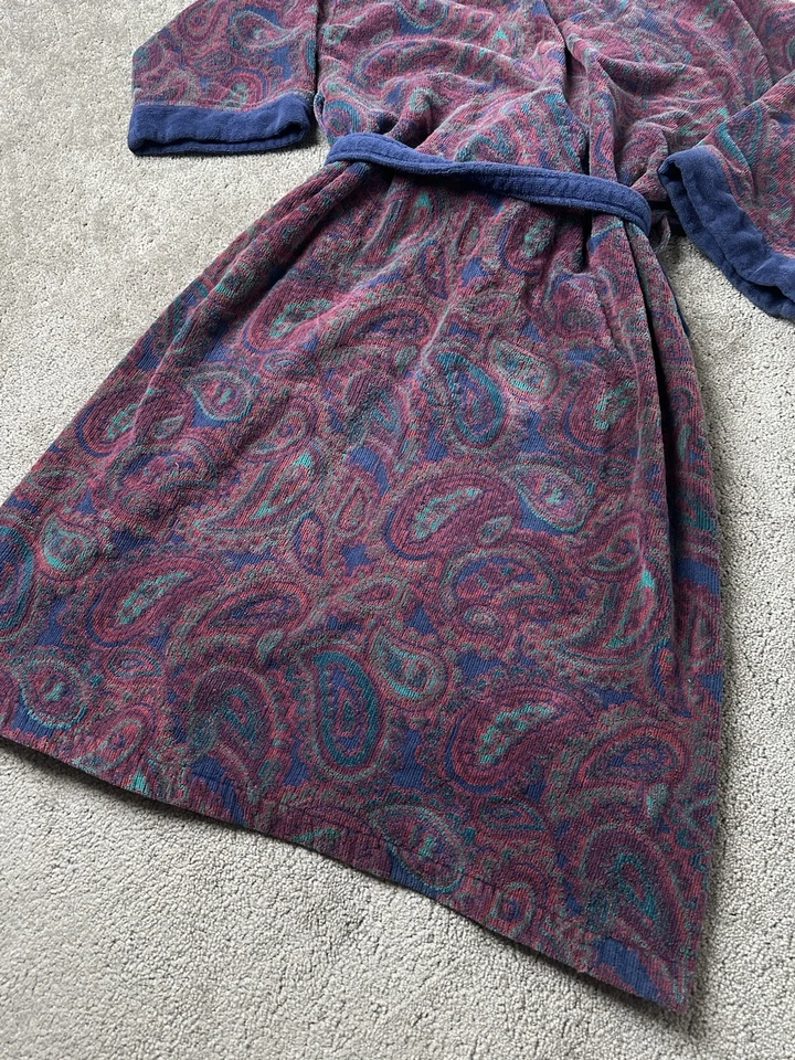 Bata vintage Christian Dior Monsieur paisley felpa tela albornoz, talla única Foto 4 de 4