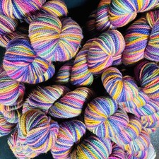 VINTAGE KOIGU KPPPM YARN - 20 Skeins "Rainbow Confetti" 175 Yards 100 Merino