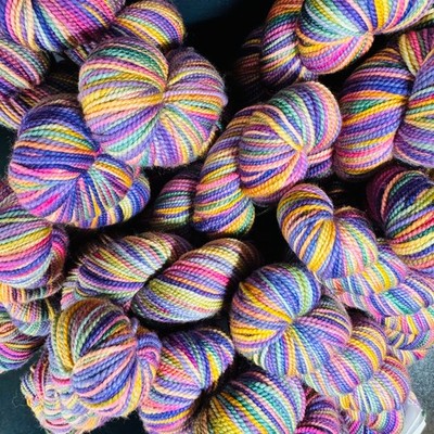 VINTAGE KOIGU KPPPM YARN - 20 Skeins ''Rainbow Confetti'' 175 Yards 100% Merino