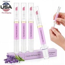 1-4 PCS 2-in-1 Ceramic Cuticle Pen, Cuticle Oil Pusher Remover for Nails Gentle