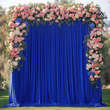 Royal Blue Backdrop Curtain for Parties Backdrop Drapes 10X10Ft