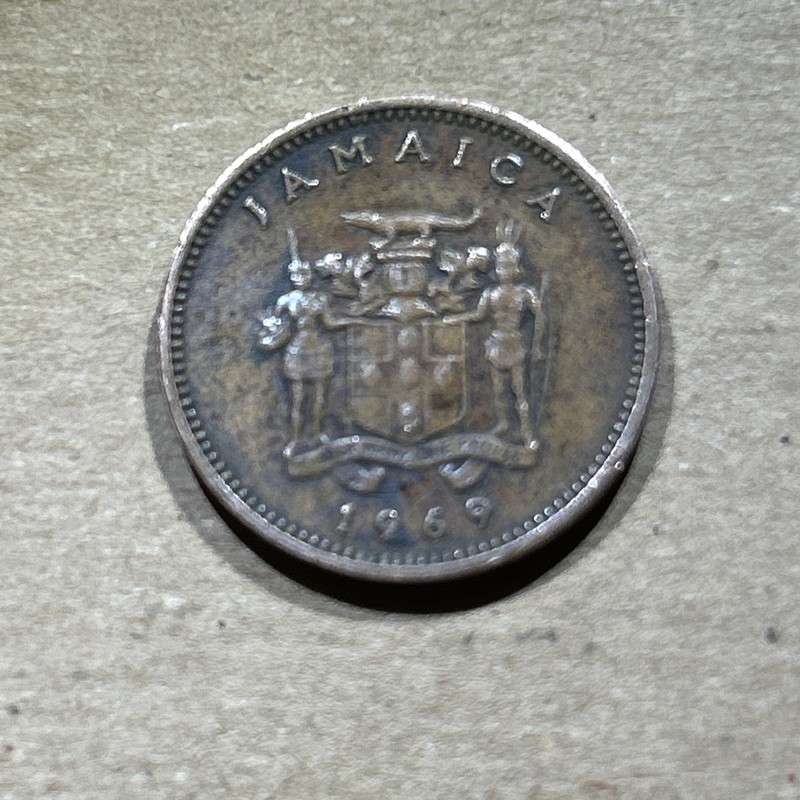 1969 Jamaica 25 Cents Coin