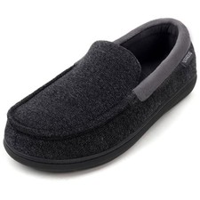 ULTRAIDEAS Men's Moccasin House Slippers Memory Foam Breathable Slip On Loafe...