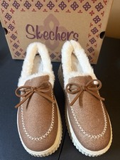 Skechers Moccasin Cozy Lined Slippers -Cozy Ojai-Chestnut-7M A665699