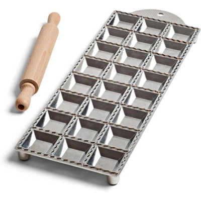 Ravioli Mold Pasta Cutter - Makes 24 Square 2  Raviolis Easy to Use Maker